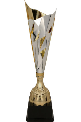 Puchar metalowy srebrno-złoty DALIA