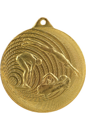 Medal złoty - Pływanie - medal stalowy