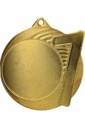 Medal złoty 1 miejsce z miejscem na emblemat 50 mm - medal stalowy