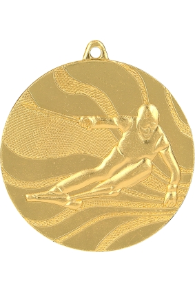 Medal złoty zjazd narciarski - medal stalowy