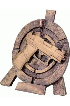 Figurka odlewana - strzelectwo - pistolet